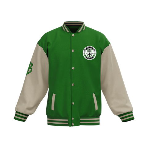 Biker Riders Green Collection Custom Made Baseball Jacket