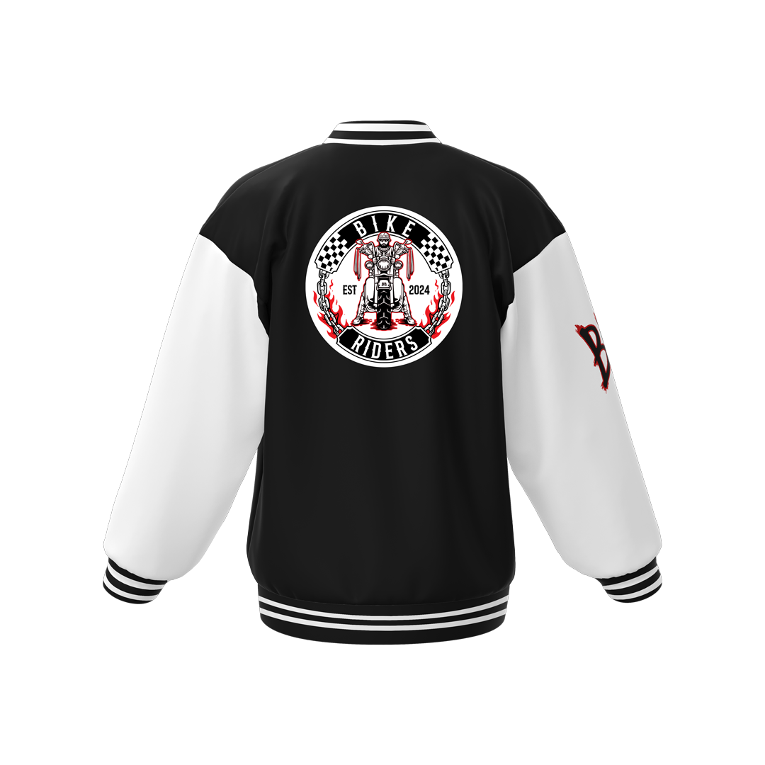 Biker Riders Red Collection Custom Made Baseball Jacket