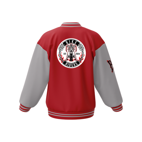 Biker Riders Red Collection Custom Made Baseball Jacket