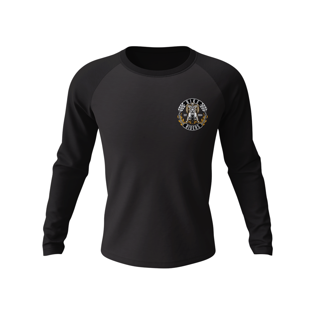 Biker Riders Long Sleeve Raglan T shirt