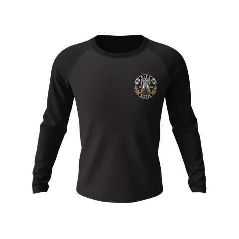 Biker Riders Long Sleeve Raglan T shirt