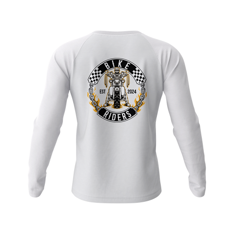 Biker Riders Long Sleeve Raglan T shirt