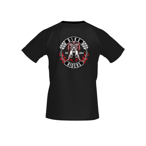 Bike Riders Red Collection Men's Raglan Short Sleeve T shirt