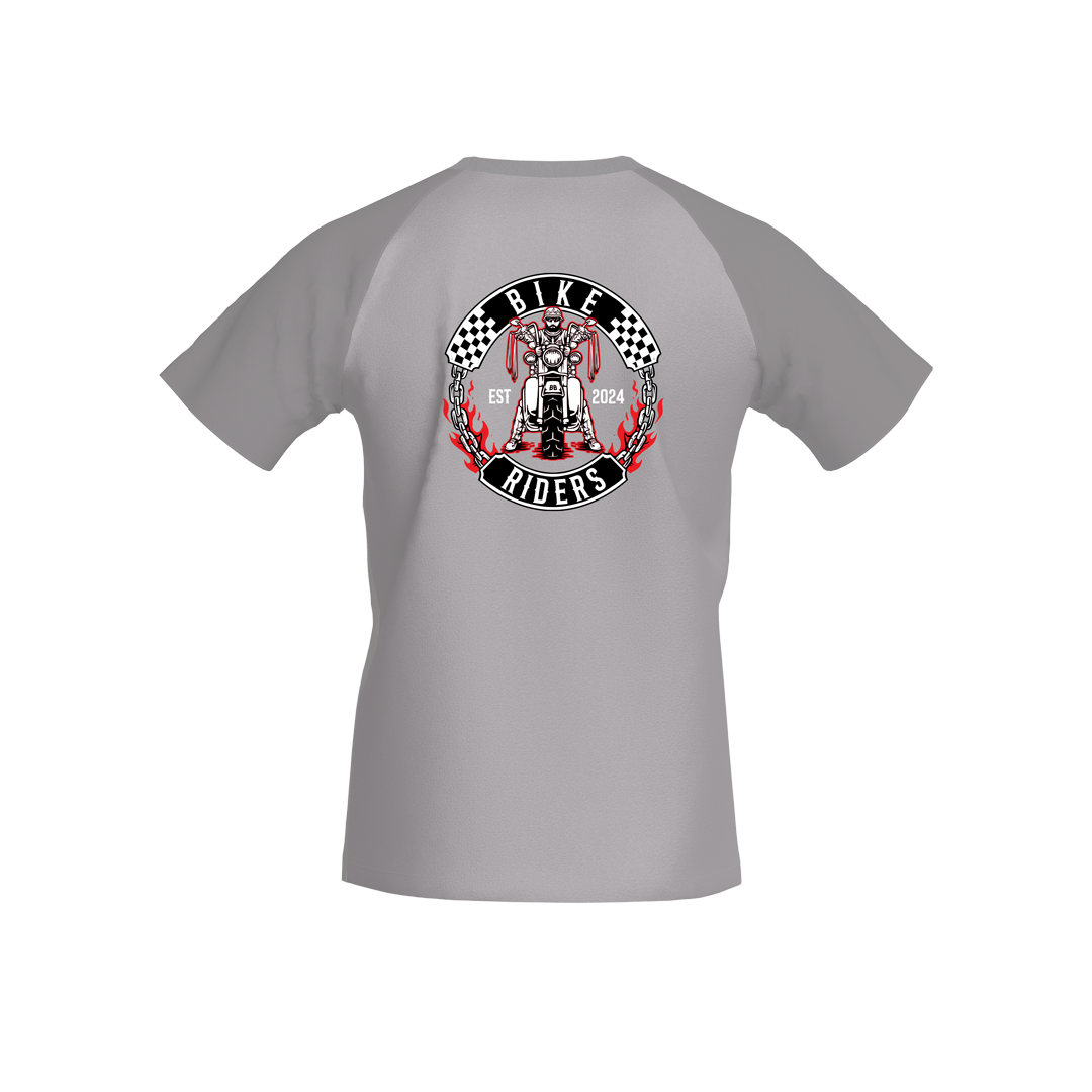 Bike Riders Red Collection Men's Raglan Short Sleeve T shirt