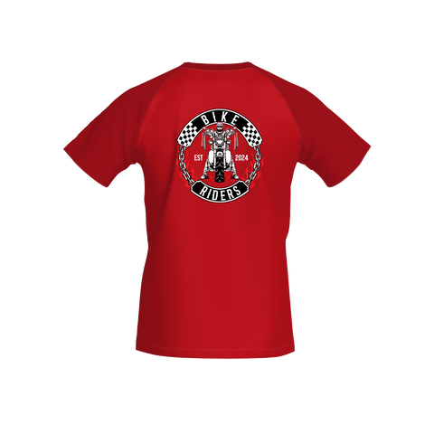 Bike Riders Red Collection Men's Raglan Short Sleeve T shirt
