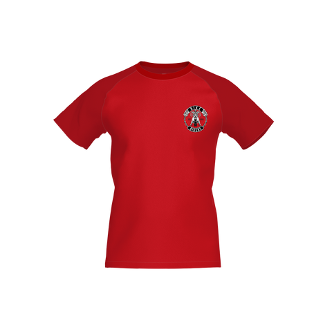 Bike Riders Red Collection Men's Raglan Short Sleeve T shirt