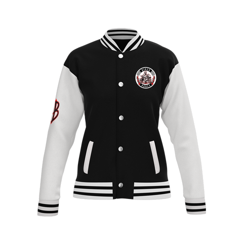 Biker Babes Sports Red Collection Custom Made Ladies Baseball Jacket