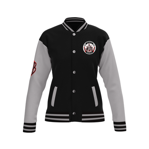 Biker Babes Sports Red Collection Custom Made Ladies Baseball Jacket