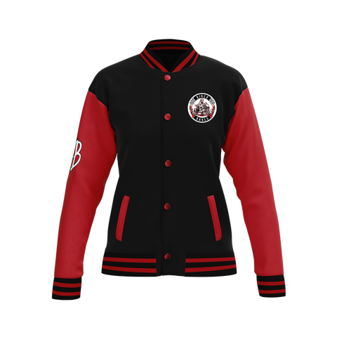 Biker Babes Sports Red Collection Custom Made Ladies Baseball Jacket
