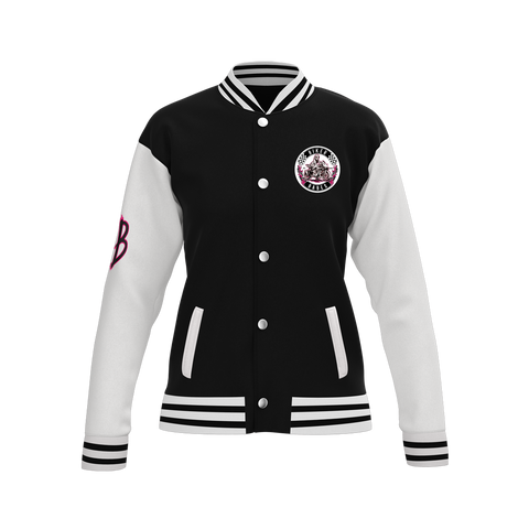 Biker Babes Sports Pink Collection Custom Made Ladies Baseball Jacket
