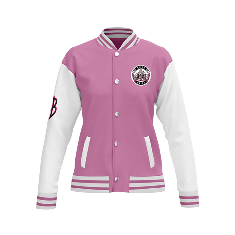 Biker Babes Sports Pink Collection Custom Made Ladies Baseball Jacket