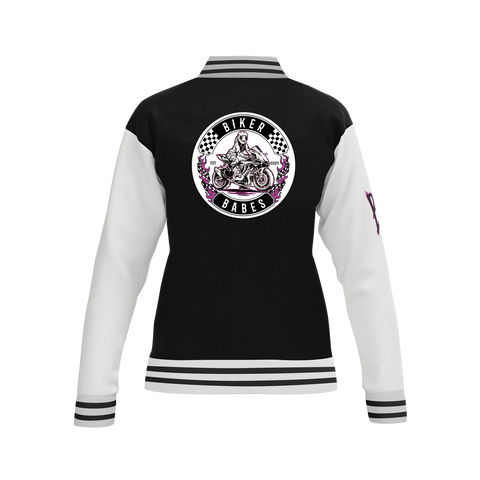 Biker Babes Sports Purple Collection Custom Made Ladies Baseball Jacket