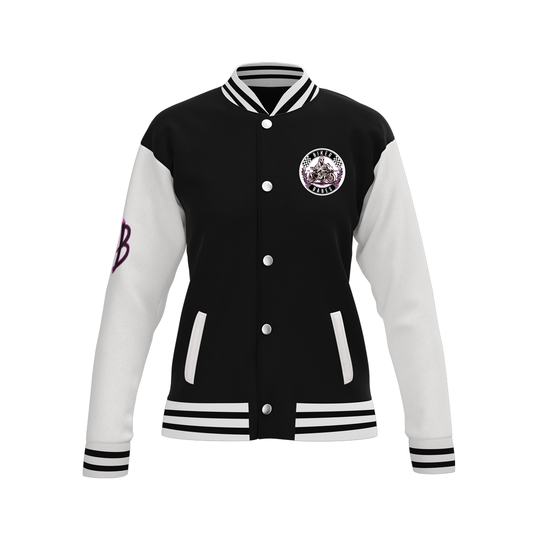 Biker Babes Sports Purple Collection Custom Made Ladies Baseball Jacket