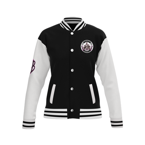 Biker Babes Sports Purple Collection Custom Made Ladies Baseball Jacket